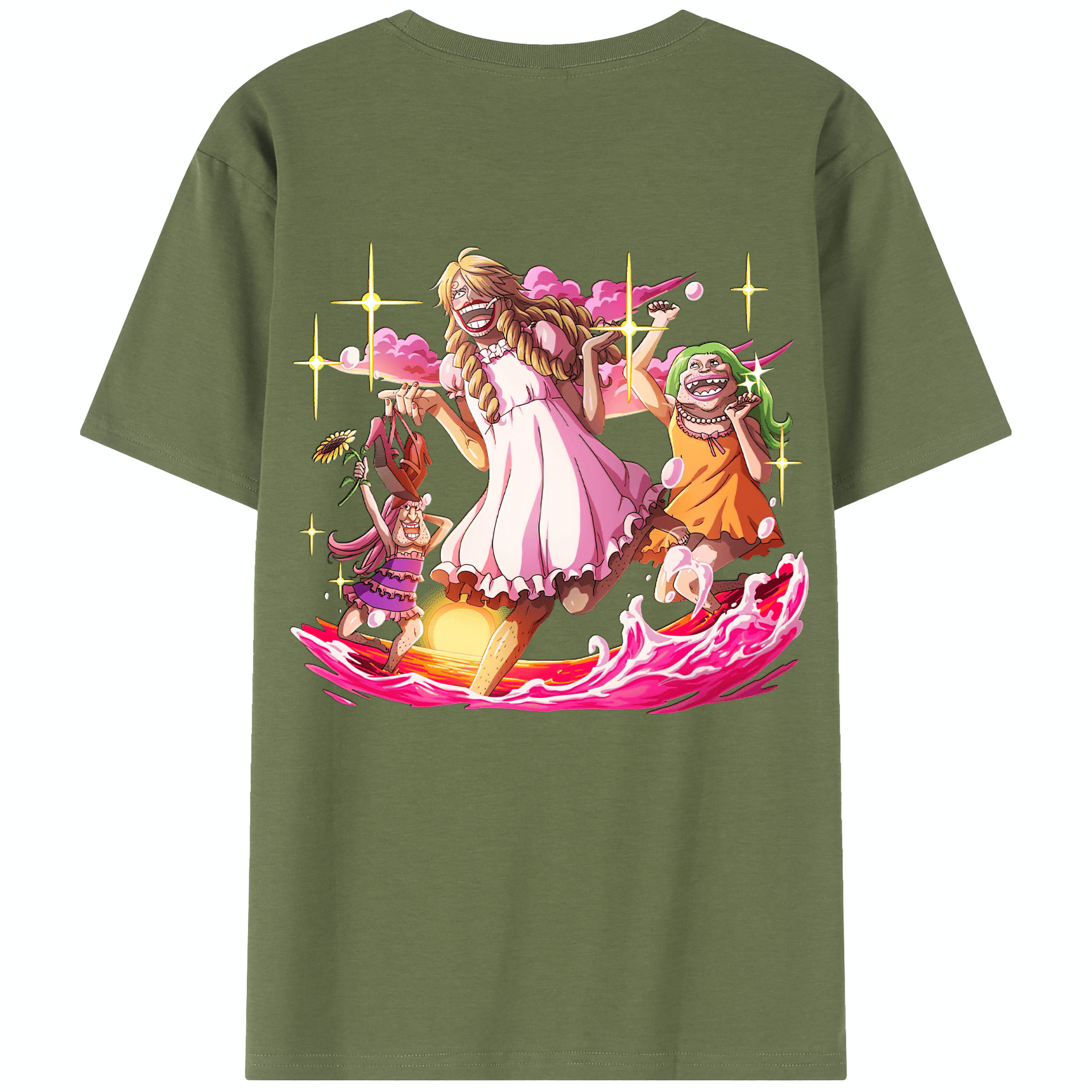 ワンピース サンジ ONE PIECE Sanji 綿100％半袖Tシャツ（背面プリント）